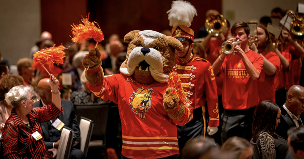 Brutus Conducting a Ferris State Band